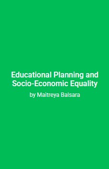 Educational Planning and Socio-Economic Equality