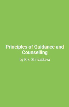 Principles of Guidance and Counselling