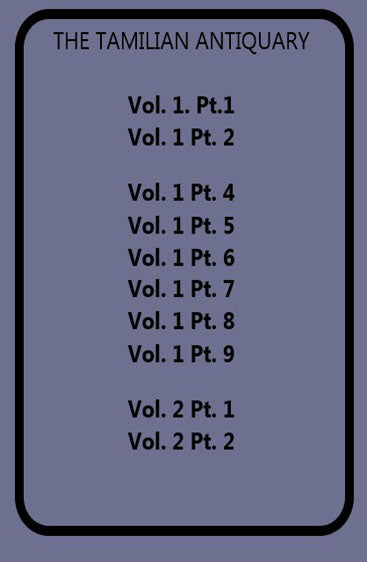 Tamilian Antiquary (1907 - 1914) (12-Part Set)
