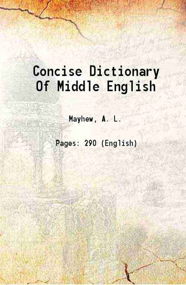A Concise Dictionary Of Middle English