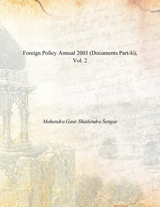 Foreign Policy Annual 2003 (Documents Part-II)