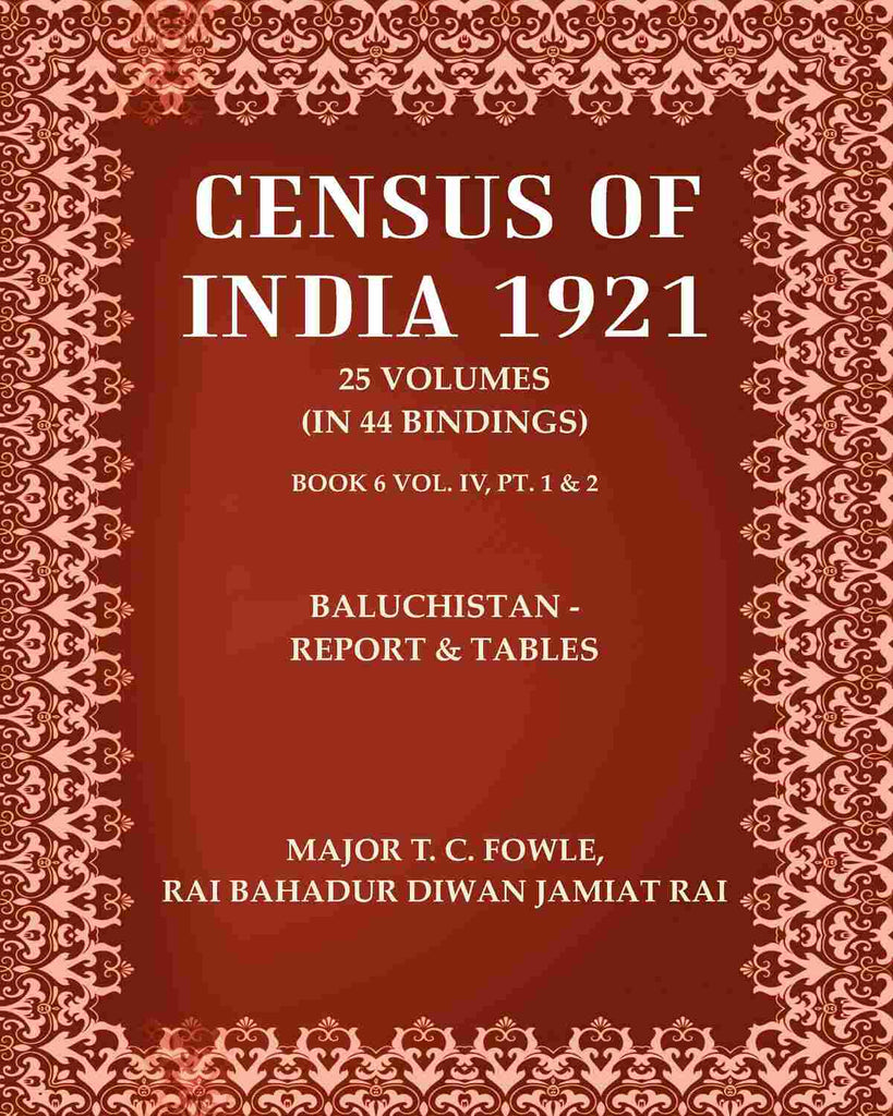 Census of India 1921: Baluchistan - Report & Tables